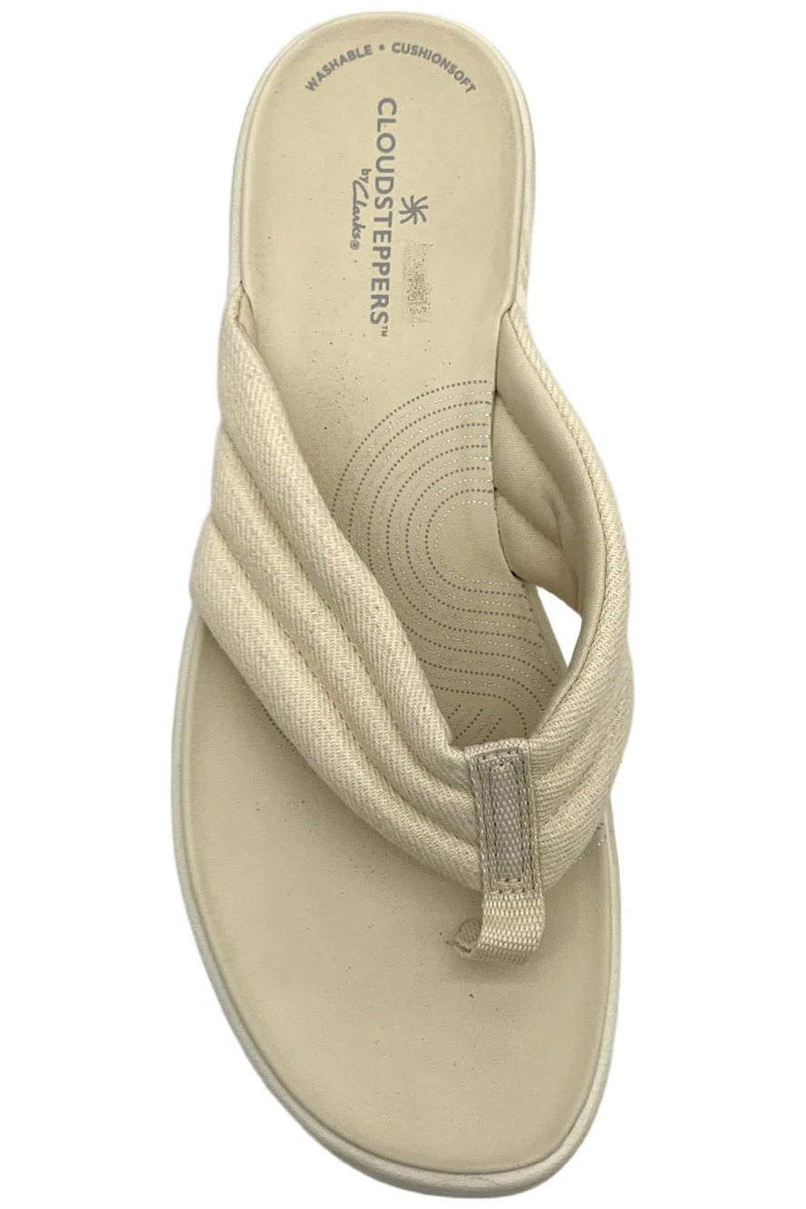 Clarks Cloudsteppers Women's Drift Carmen Toe Post Sandal Cream - Medium - Picture 2 of 3